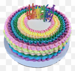 Happy Birthday Ruffle Border U2013 Lynn Dairy Queens Inc - Cake Decorating Supply Emoji,How To Type Fb Birthday Cake Emoticon