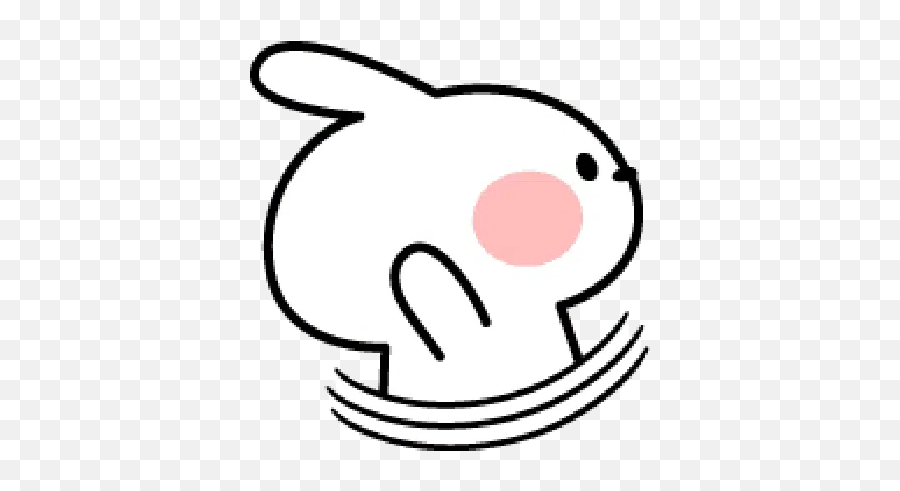Rabbit Smile Emoji Sticker Pack - Stickers Cloud,Smiling Emojis Black And White