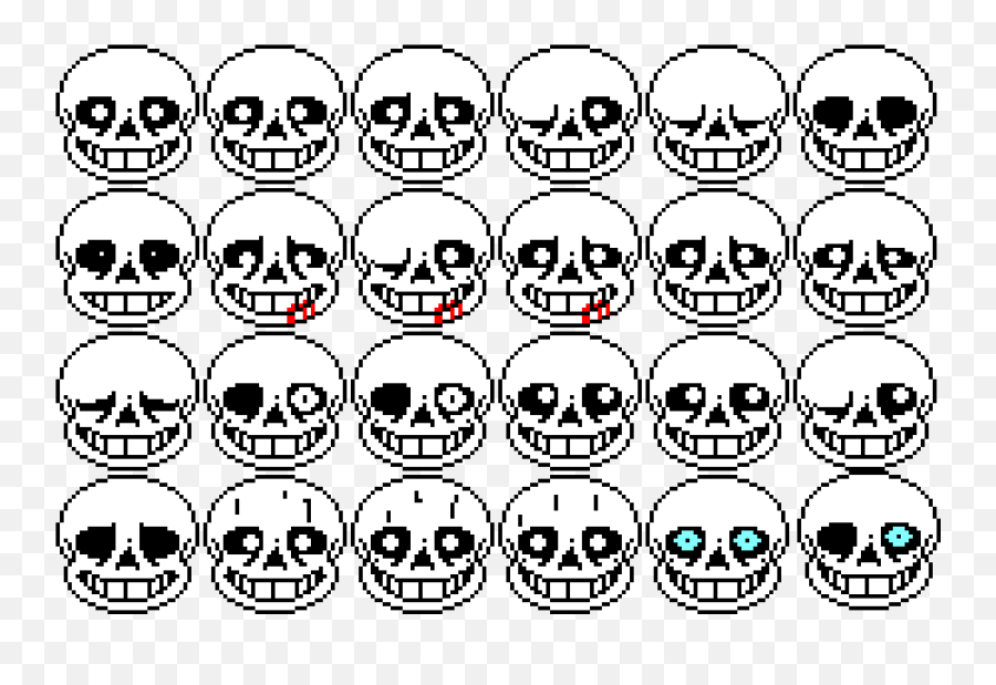 Pixilart - Sans Faces By Gamer2312 Emoji,Sans Emoticon Png