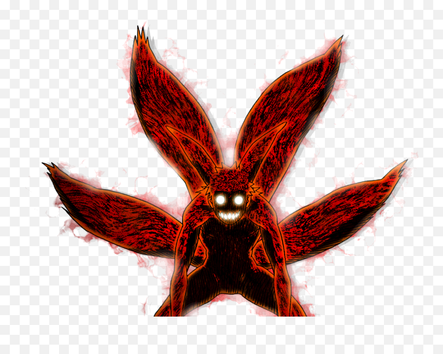 What If Sakura Tried To Hit Naruto When Naruto Was In Like 4 Emoji,9 Tails Kurama Emoticon Transparant Background