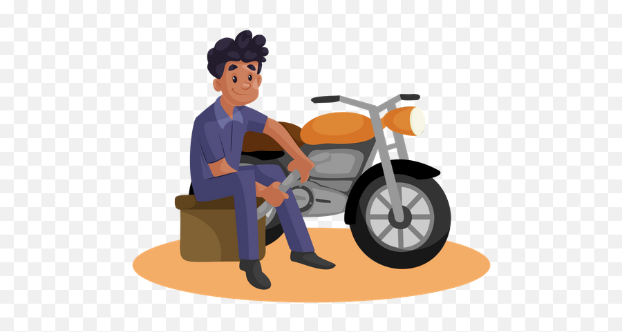 Delivery Bike Icon - Download In Flat Style Emoji,Motor Cycle Emoji