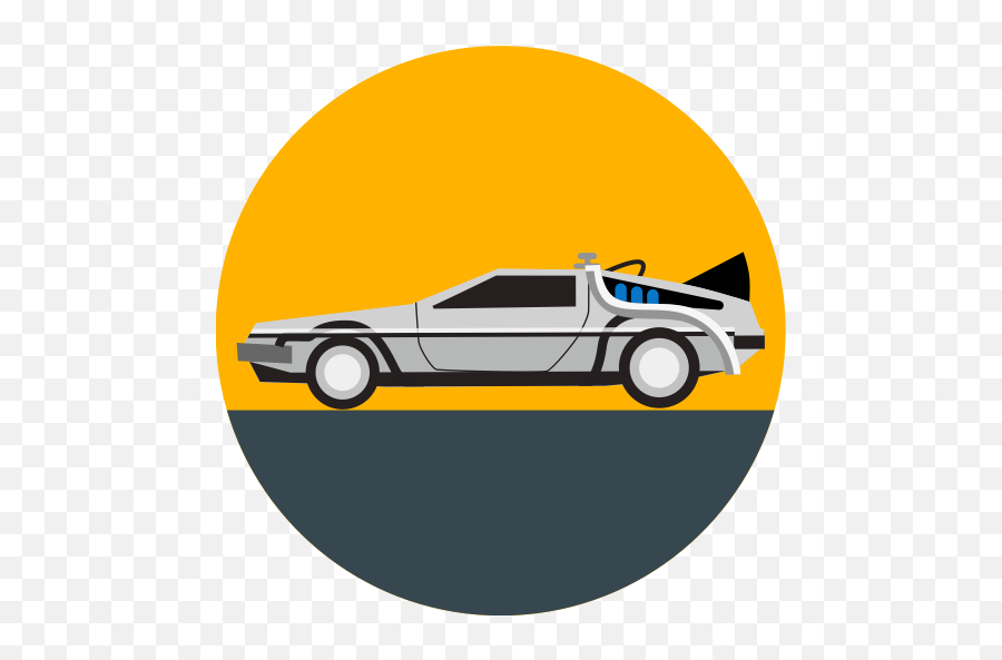 Lancia Stratos - Back To The Future Car Vector Emoji,Delorean Emoji