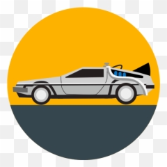 Lancia Stratos - Back To The Future Car Vector Emoji,Delorean Emoji