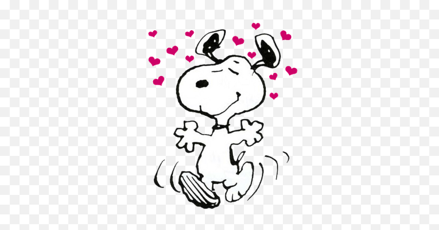 Snoopy Coloring Pages - Snoopy Clipart Valentines Day Emoji,Snoopy Happy Dance Emoticon