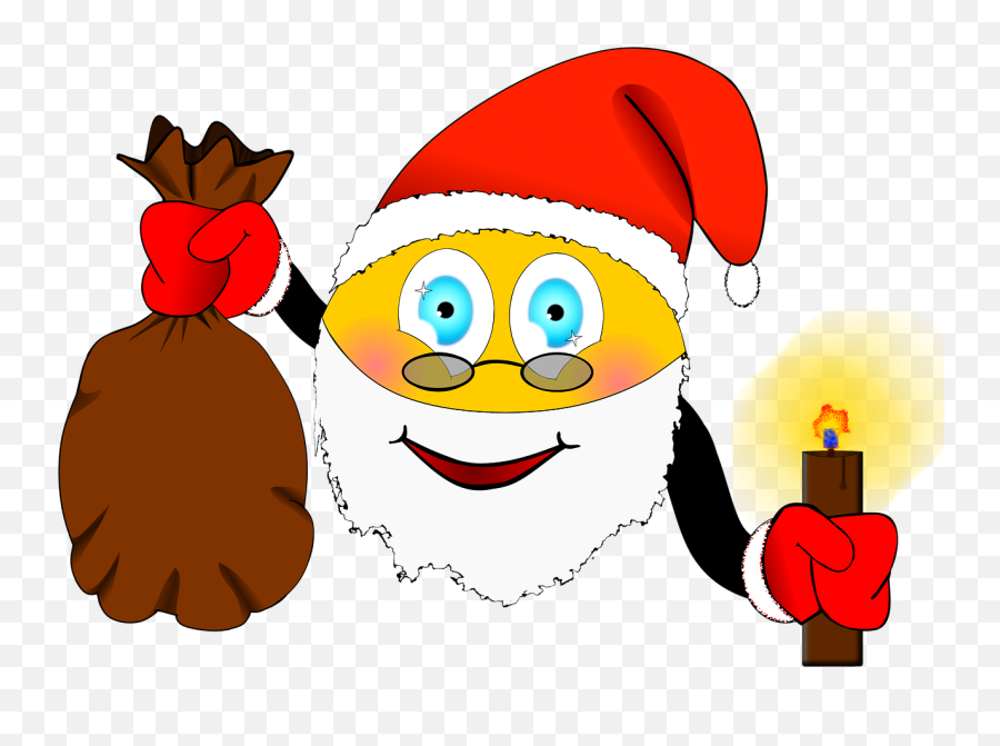 Smilesmileychristmassanta Clausnicholas - Free Image Weihnachts Smilies Kostenlos Emoji,Santa Emoticon