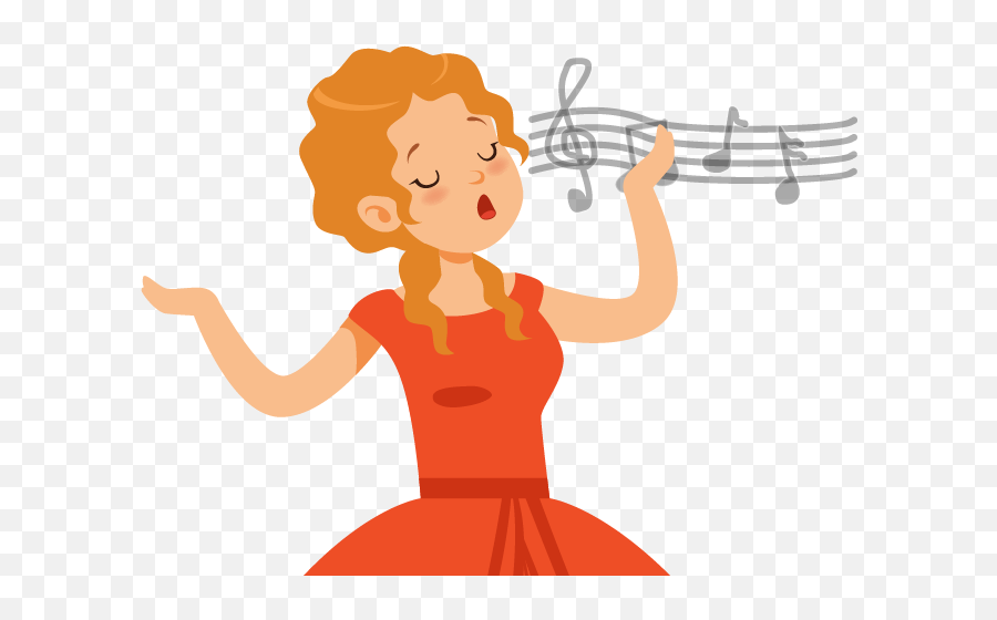 Singer Character Clipart - Singer Character Emoji,Singing Emoji Clipart