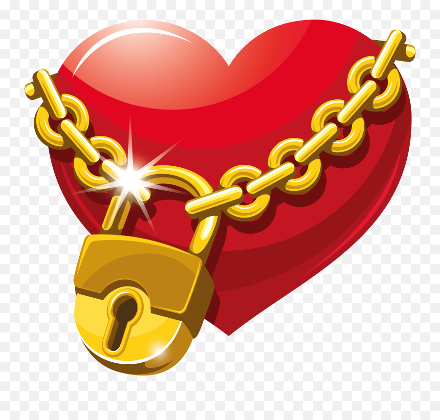 Gold Heart Png - Heart In A Lock Emoji,Lock Emoji