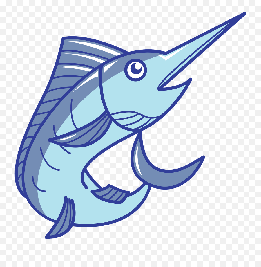 Marlin Fish Animal Clipart Emoji,Swordfish Emoji