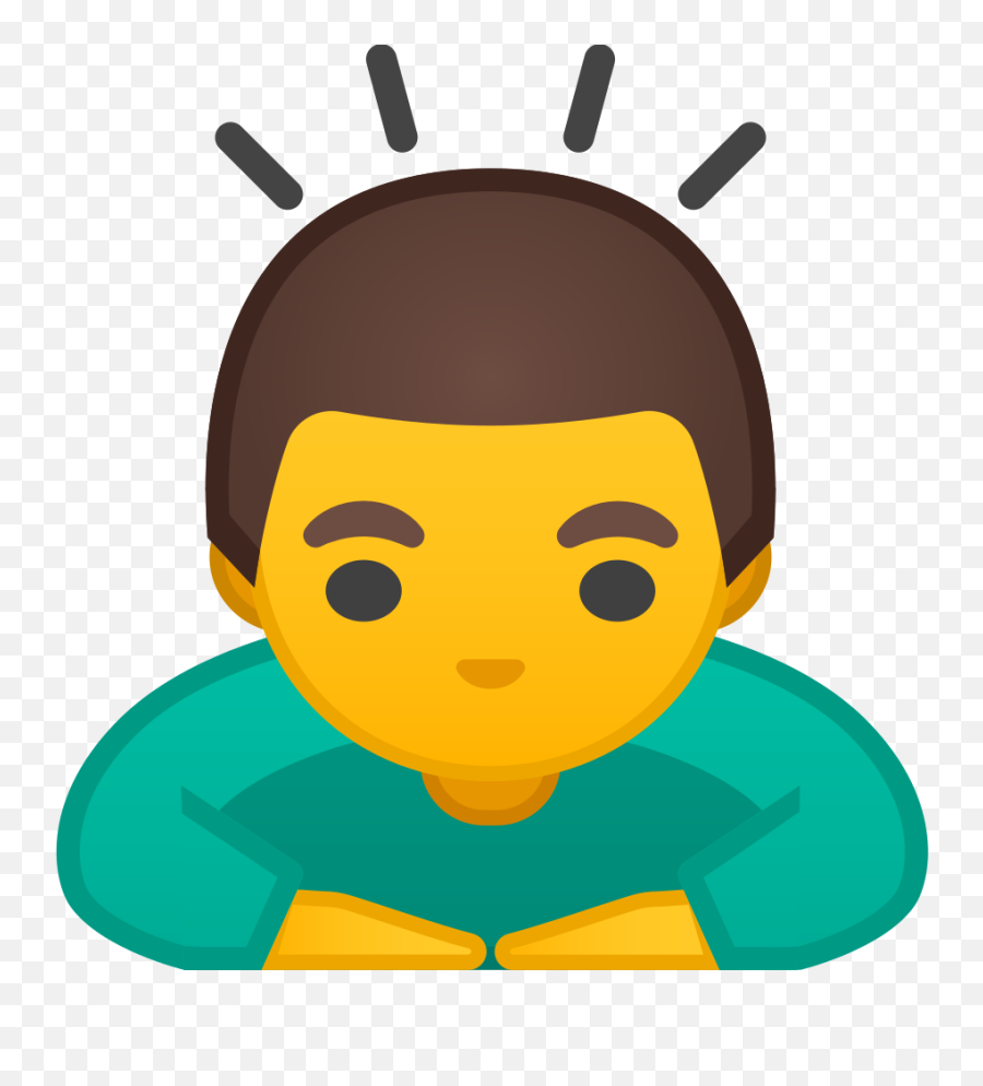 Man Bowing Emoji - Bowing Man Emoji,Man Bowing Emoji
