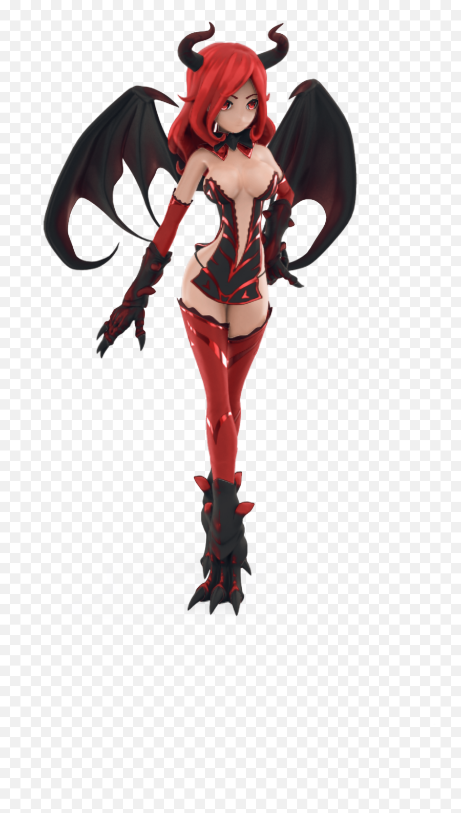 Demon Devil Anime Monster Girl Red - Supernatural Creature Emoji,Red Monster Emoji