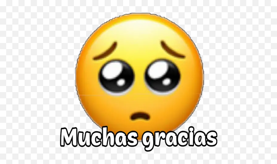 Carita Tierna - Imagen De Muchas Gracias Con Caritas Emoji,Gracias Emoticon