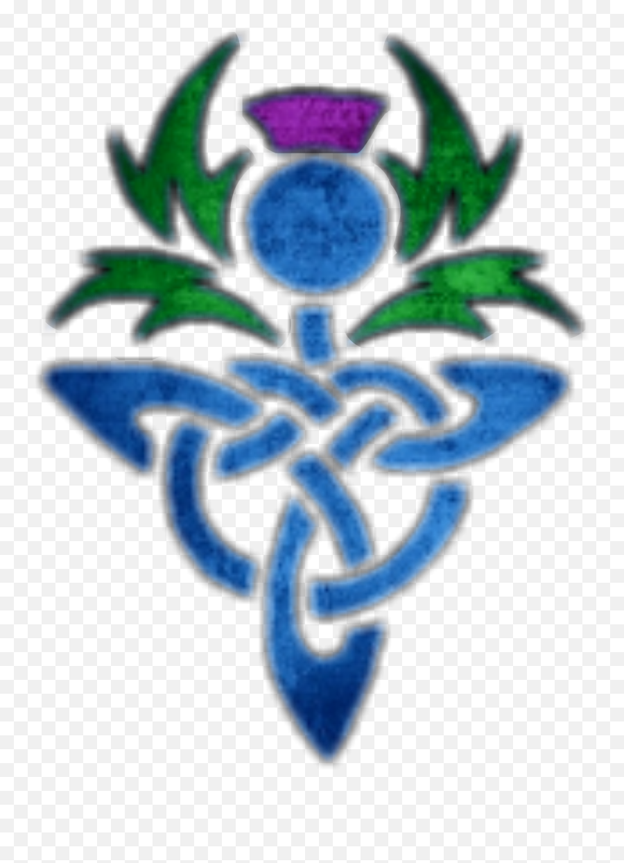 Celticknotwork Thistle Sticker - Celtic Scottish Thistle Silhouette Emoji,Thistle Emoji