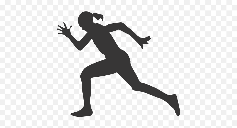 Sprint Sport Athlete Clip Art - Girl Running Silhouette Transparent Emoji,Running Woman Emoji