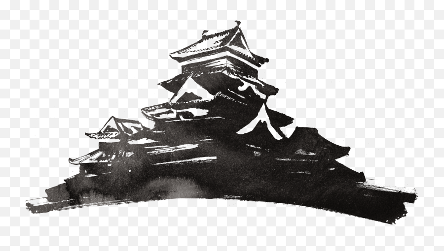 Download Japan Japanese Architecture Png Free Photo Clipart - Japanese Castle Painting Black And White Emoji,Japanese Emoticon With Scissors