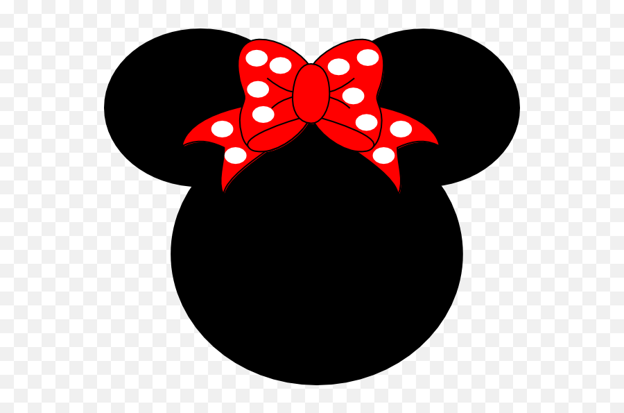 Free Mickey Ears Silhouette Download - Red Minnie Mouse Head Png Emoji,Minnie Mouse Emotion Printable