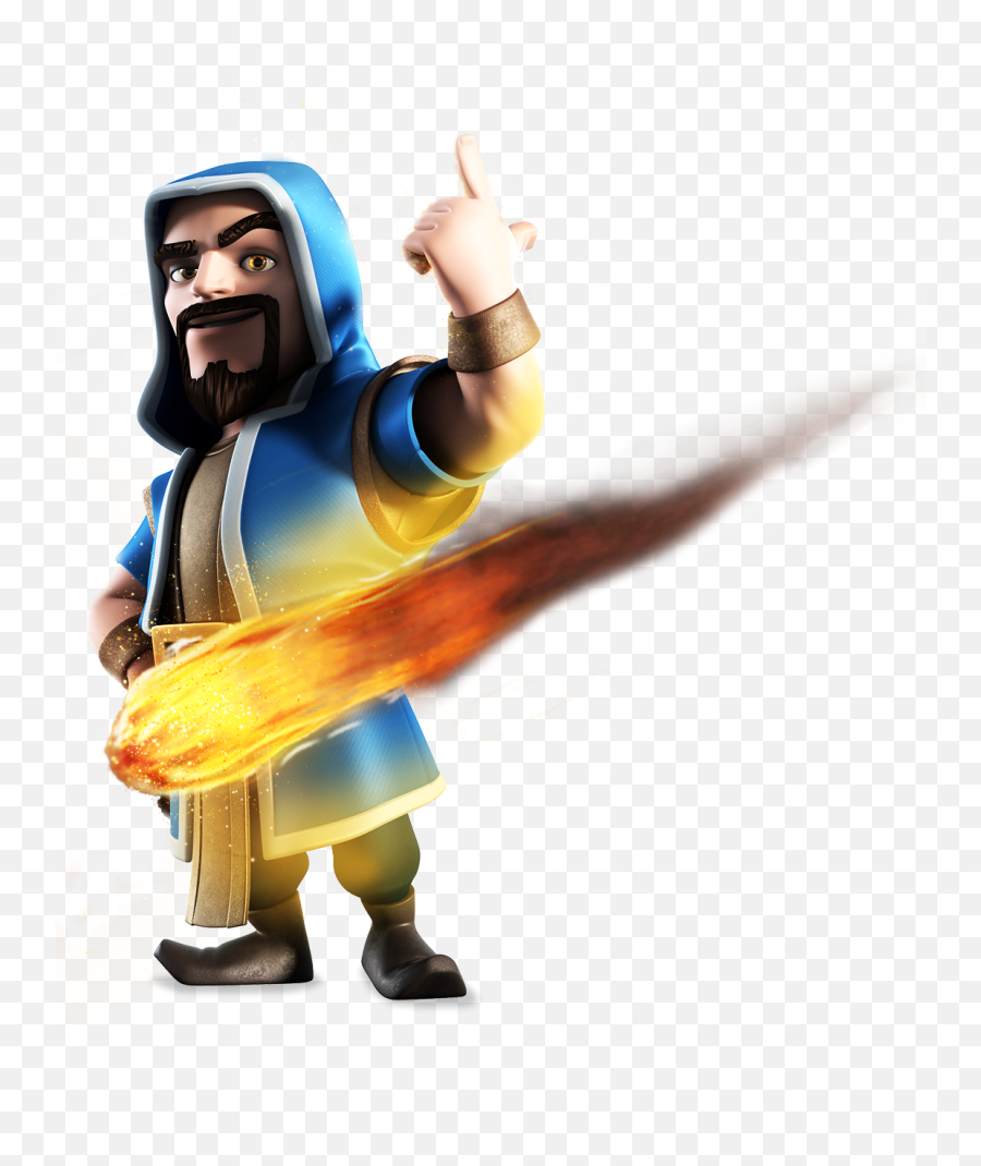 Clash Of Clans Wizard Png Clipart Png - Clash Royale Mago Png Emoji,How To Use Emoticons On Clash Of Clans