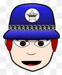Woman Big Image Png - Police Head Clip Art Transparent Png Police Man Face Clipart Emoji,Lady Singing Emoticon