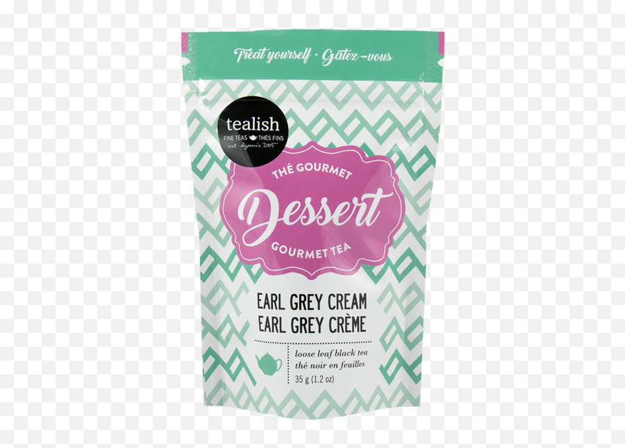 Tealish Earl Grey Cream Black Dessert Tea Gift Pouch Emoji,