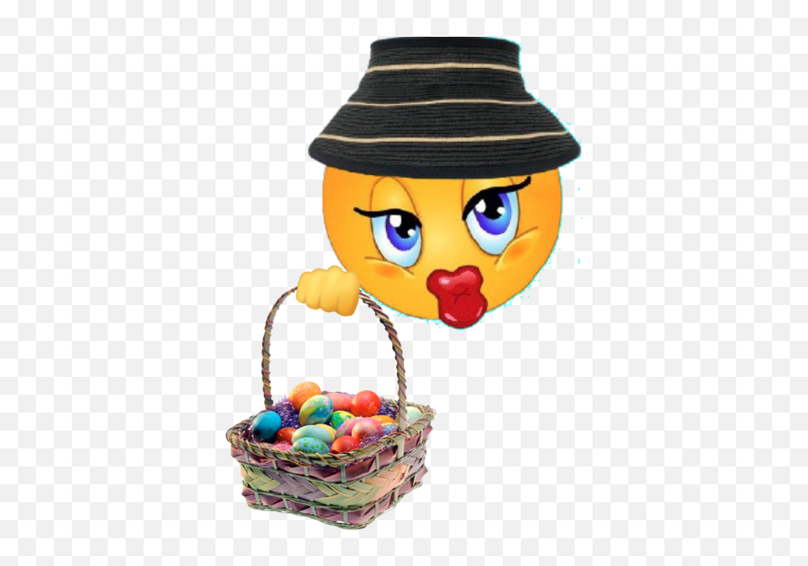 Free Emoji Images In 2021 - Emoji,Emoticon Kiss Easter Basket