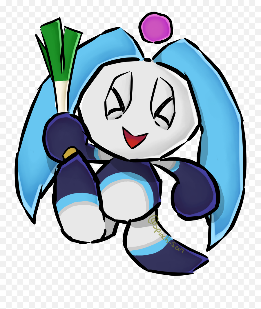 I Drew Hatsune Miku As A Chao Fyi Chao Are Little - Hatsune Miku Chao Emoji,Emotions Vocaloid Lyrics