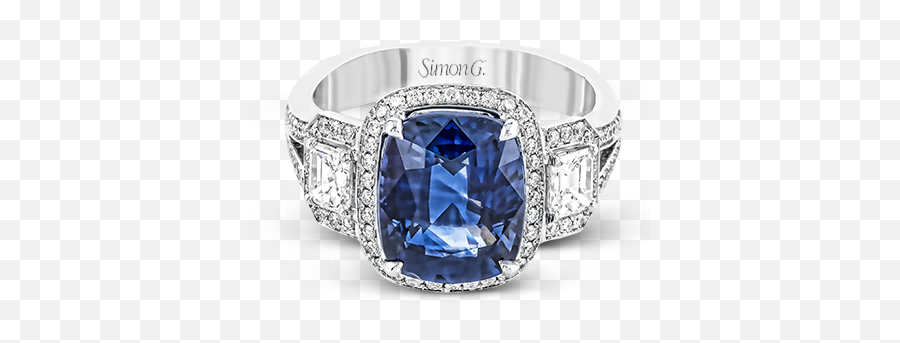 18k White Gold Gemstone Fashion Ring - Simon G Sapphire Ring Emoji,Emotion Ring White
