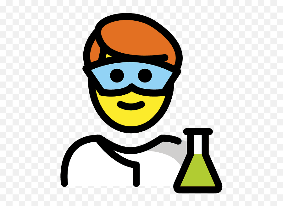 Man Scientist Emoji Clipart - Scientist Png Download Scientist Emogi,It Guy Emoji