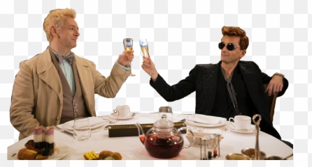 Goodomens Crowley Aziraphale Sticker By Mack - Good Omens Es Gay Emoji,Crowley And Aziraphale Emojis