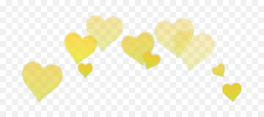 Yellow Heart Overlay Png Edit Tumblr - Yellow Photo Booth Hearts Png Emoji,Yellow Heart Emoji