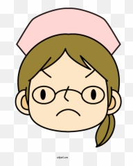 Occupations Face Cartoon White For Nurse - Nurse Clipart Emoji,Nurse Emoticon