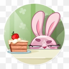 Bunny Boy 2 Whatsapp Stickers - Rosy Bunny Telegram Stickers Emoji,Bunny Holding Cake Emoticon
