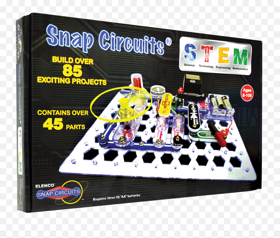 Elenco Snap Circuits Stem Electronics Discovery Kit - Snap Circuits Stem Emoji,Magnifying Glass And Fish Emoji