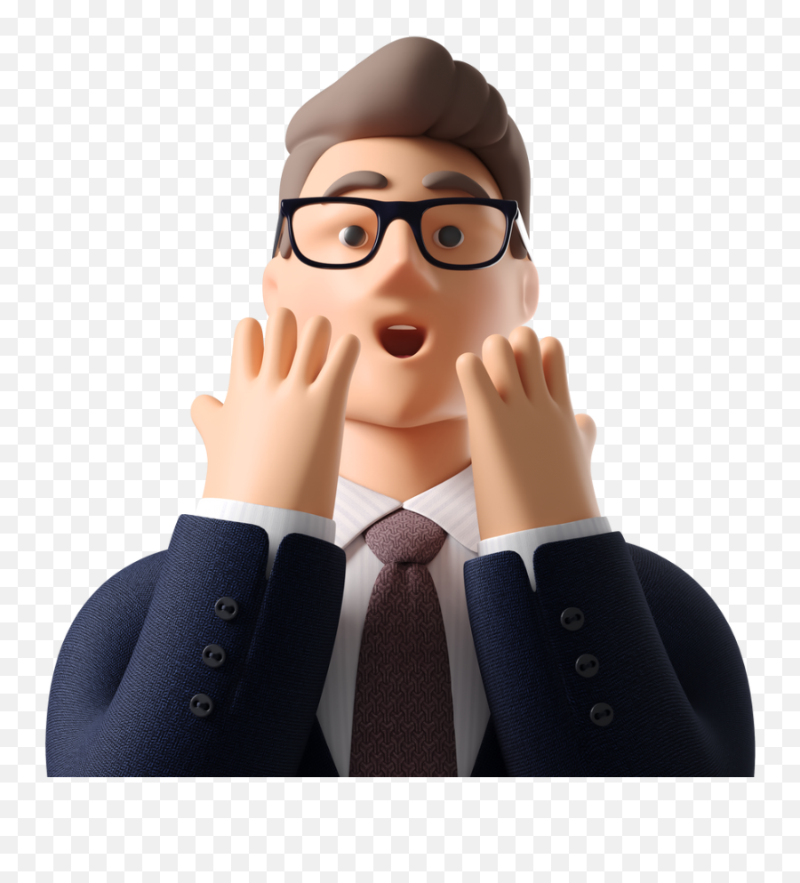 Astonished Man Close - Up Illustration In Png Svg Emoji,Astronished Emoji