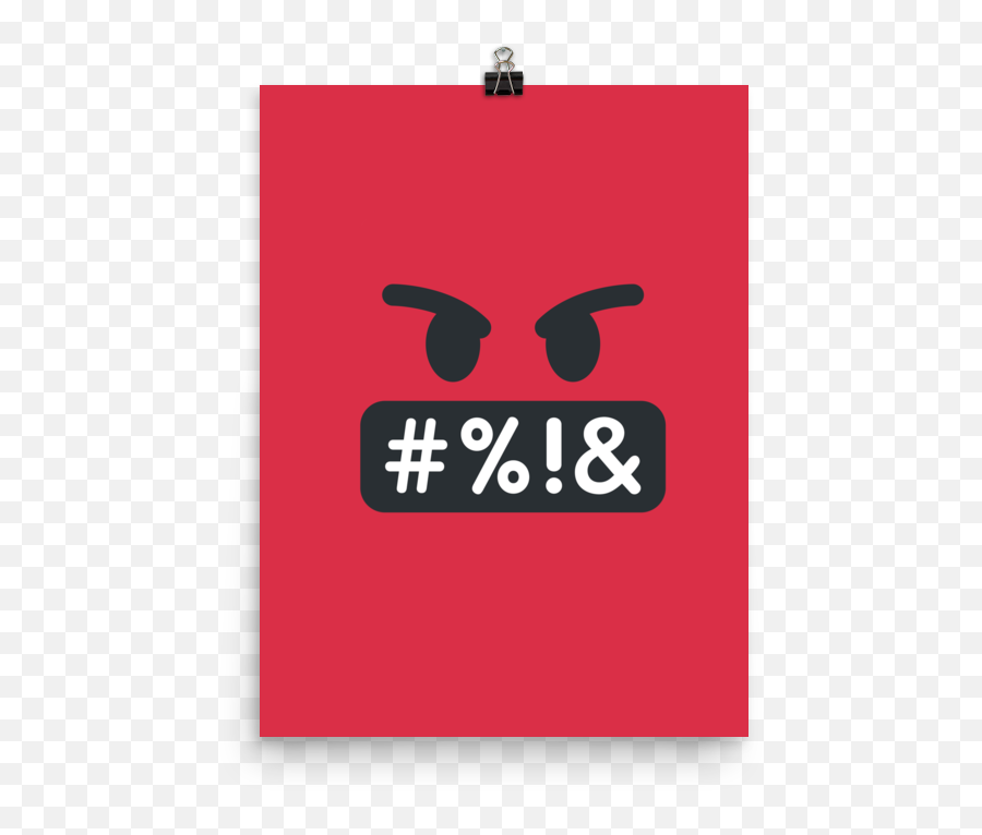 Hang A Swearing Poster - Hashtag Emoji,Swearing Emoji