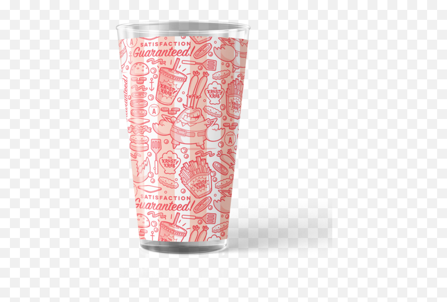 The Krusty Krab Satisfaction Guaranteed - Highball Glass Emoji,Tumbler Glass Emoji