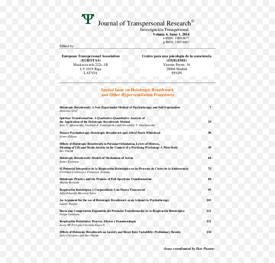 Pdf Journal Of Transpersonal Research Vol 6 2 Special - Horizontal Emoji,The __________ Cortex Decides How And When To Express Emotions Generated By The Limbic System.