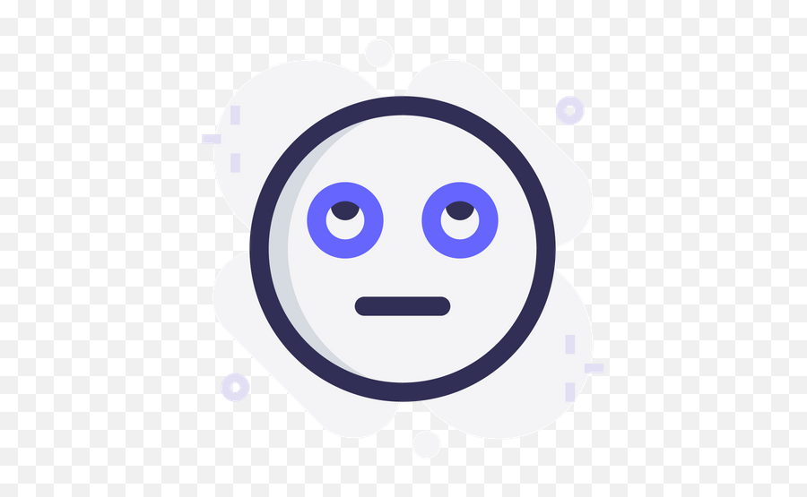 Rolling Eye Emoji Icon Of Colored - Dot,Eye Rolling Emoticon