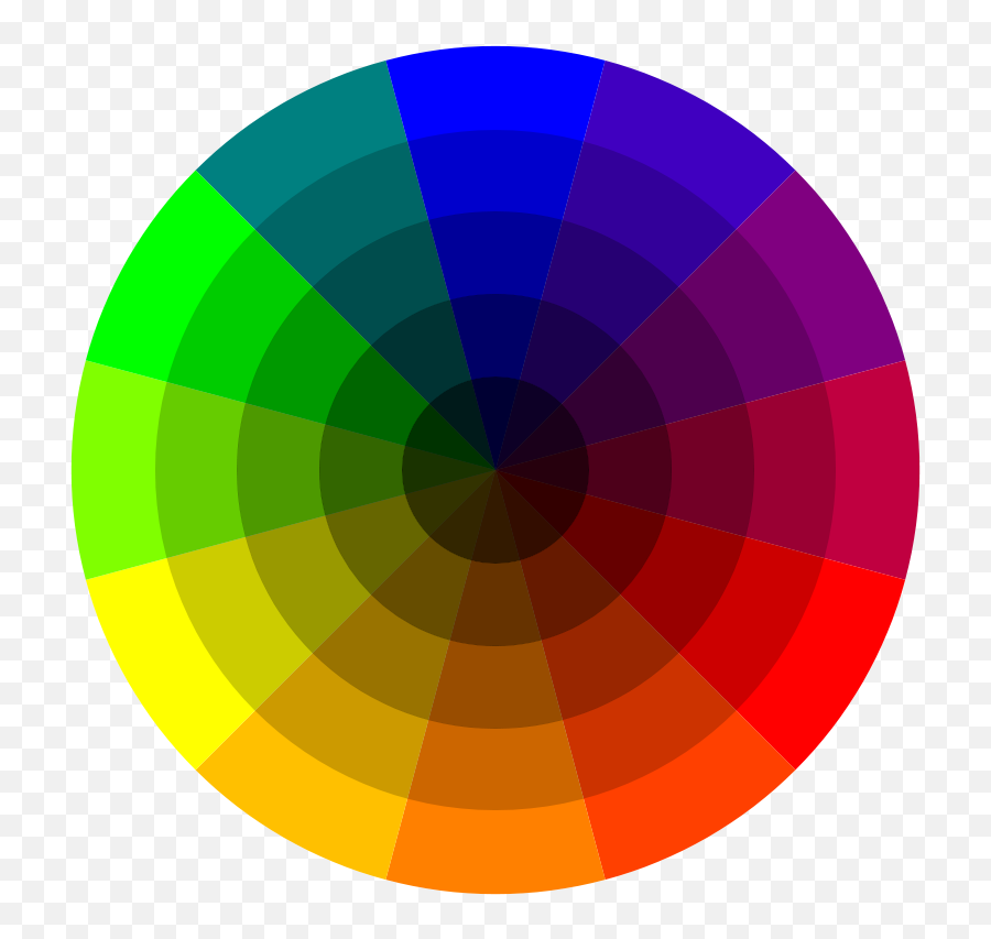 Paint Colour Wheel - Tints And Shades Color Wheel Emoji,Tertiary Emotions