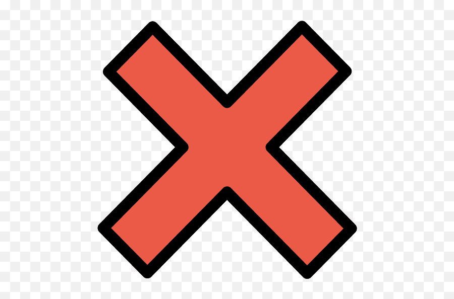 Cross Mark Emoji - X Marks The Spot Sign,Cross Emoji