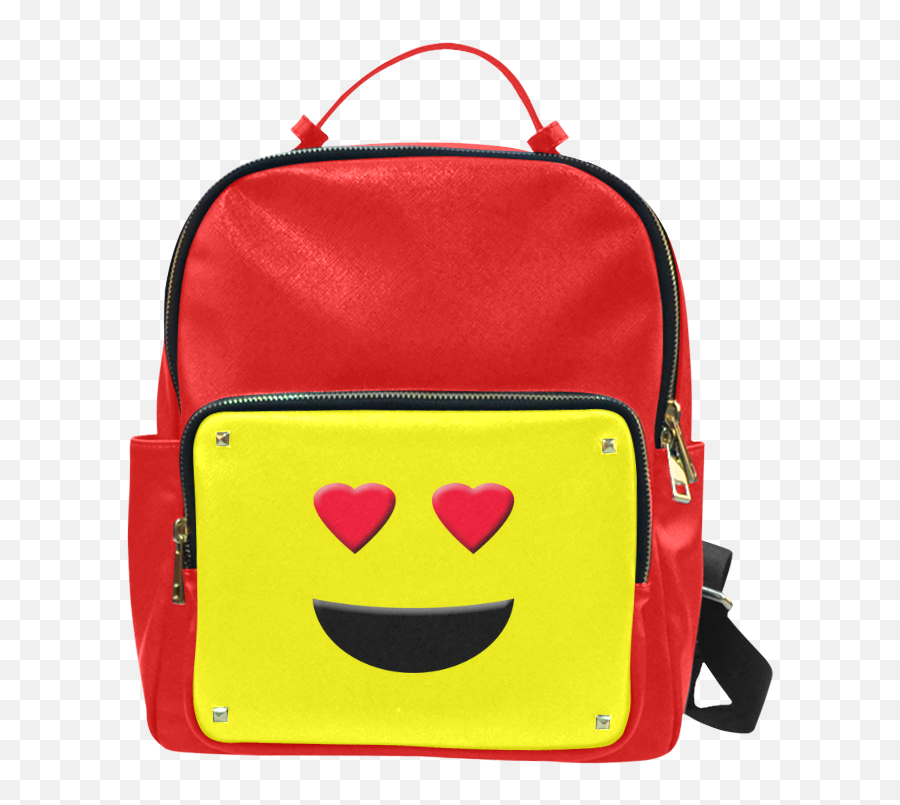 Emoticon Heart Smiley Campus Backpacksmall Model 1650 Id D351893 - 80s Style Backpack Emoji,Side-eyed Smile Emoticon