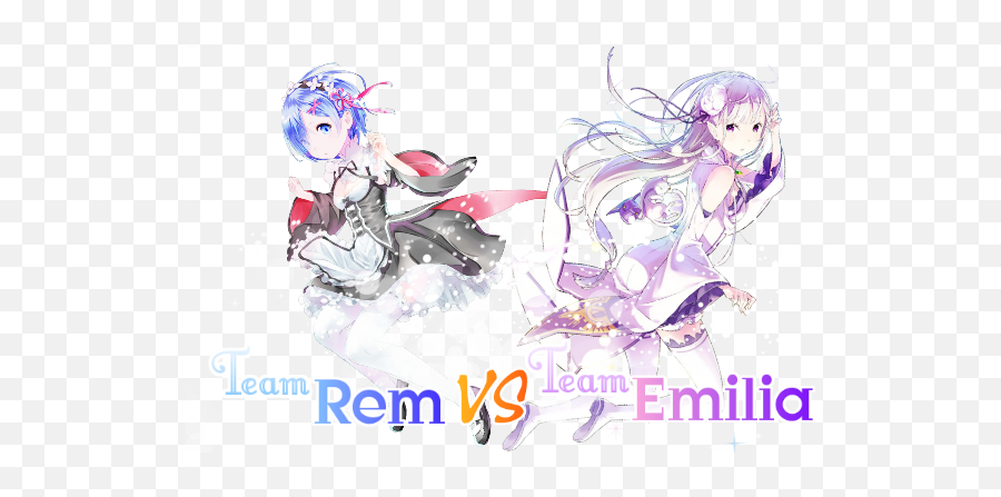 Team Rem Vs Team Emilia - Re Zero Emilia O Rem Emoji,Rem Re Zero Emoji