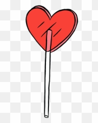 Heart Lolli - Heart Shaped Lollipop Tattoo Emoji,Fake Emotions