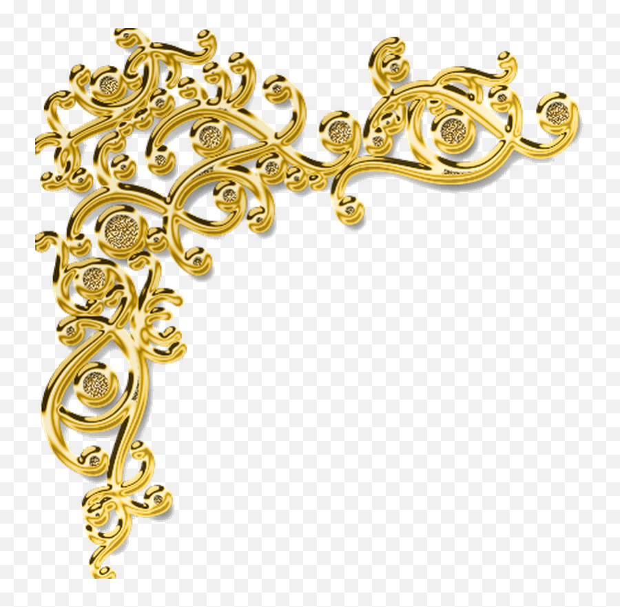 Gold Corner Border Png Transparent Png - Corner Border Design Gold Emoji,Emoji Border Design