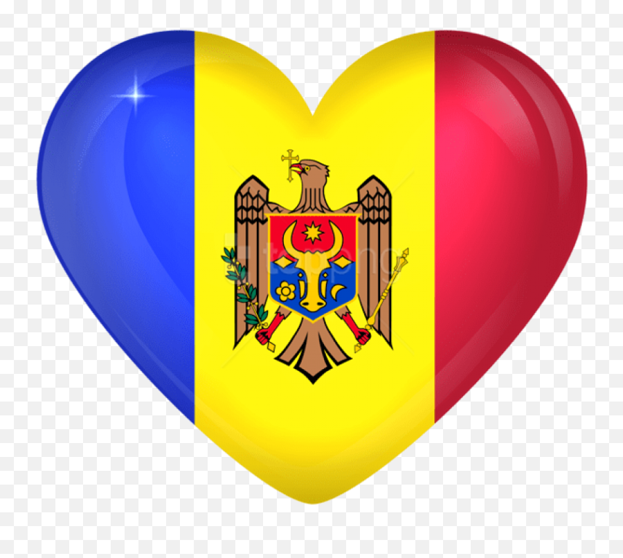 Free Png Download Moldova Large Heart Flag Clipart - Moldova Moldova Flag Heart Emoji,Hungary Flag Emoji