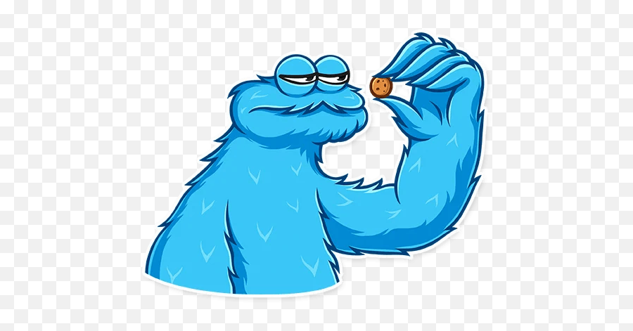 Cookie Monster - Telegram Sticker Cookie Monster Stickers Telegram Emoji,Cookie Monster Emoji