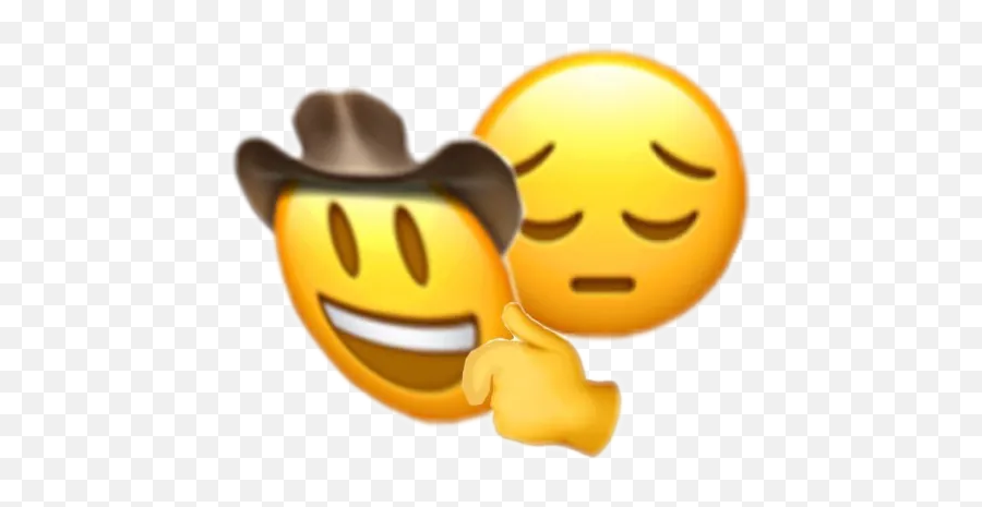 Alt Emojis - Sad Cowboy Emoji Mask,Sad Coyboy Emoji
