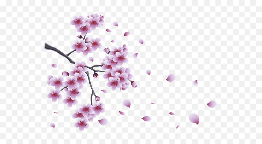 Download Flower Spring Tree Branch Flowers With Clipart Png Emoji,Closed Eyes Smiling Flower Japanese Emoticon