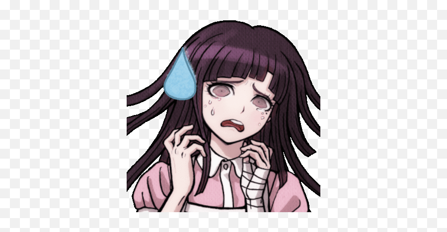 Danganronpa Sticker Sticker - Danganronpa Sticker Scared Emoji,Danganronpa Facebook Emoticon