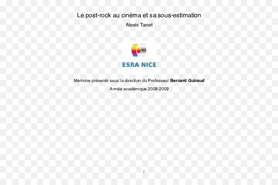 Pdf Le Post - Rock Au Cinéma Et Sa Sousestimation Alexis Emoji,Mordous Emotion