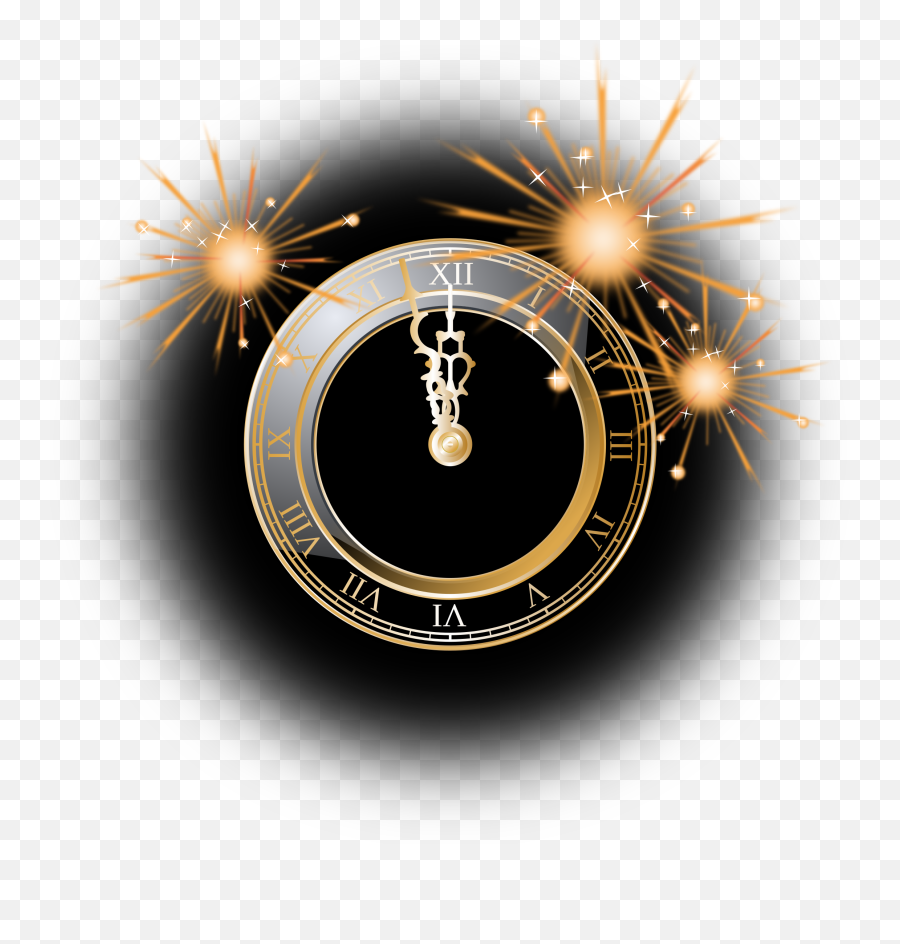 Clock Clipart New Year Clock New Year - Reloj De Año Nuevo Png Emoji,New Years Emoticons