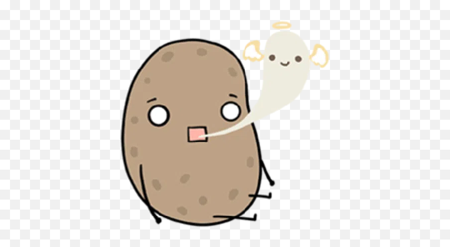 Kawaii Potato Whatsapp Stickers - Stickers Cloud Happy Emoji,Potatoe Emoji
